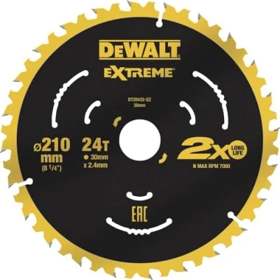 Abbildung von Dewalt DT20432 QZ Kreissägeblatt 210 x 30 2.4 mm Zähneanzahl: 24 1 St.