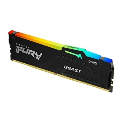 Abbildung von Kingston FURY Beast Schwarz RGB XMP 64GB 5600MT/s DDR5 CL40 DIMM Desktop Gaming Speicher Kit mit 4 KF556C40BBAK4 64