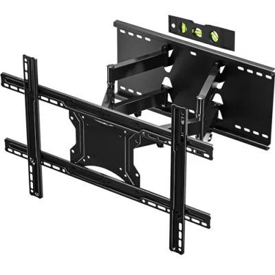 Abbildung von BONTEC TV Wandhalterung Schwenkbar Neigbar Fernseher Halterung für 37 80 Zoll Curved LCD/LED Vollbewegung 65kg Tragfähigkeit VESA 100x100 600x400