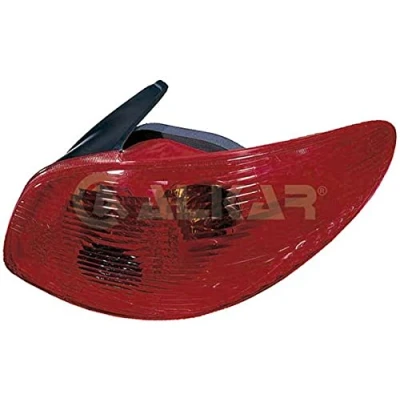 Abbildung von ABAKUS 550 1931R UE Rückleuchte rechts P21W, P21/5W Rot ohne Lampenträger, Glühlampe PEUGEOT: 206 Schrägheck