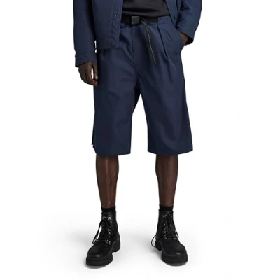 Abbildung von G STAR RAW Herren Pleated Chino Belt Shorts, Blau (salute D24312 D517 C742), 38