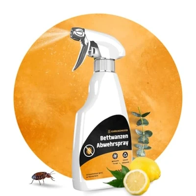 Abbildung von Schädlingsmeister Bettwanzen Abwehrspray 500 ml Spray für Matratzen und Möbel Schutz mit Eukalyptus &amp; Chrysanthemum Extrakt Bekämpfung Made in Germany