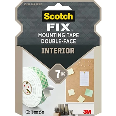 Abbildung von Scotch Fix Innenmontageband 4496G 1950 P, 19 mm x 5 m, 1 Rolle/Packung (Verpackung kann abweichen)