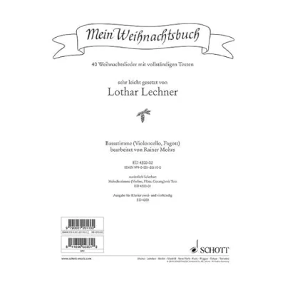 Abbildung von Mein Weihnachtsbuch: 40 Weihnachtslieder sehr leicht gesetzt. Bassstimme (Violoncello, Fagott).
