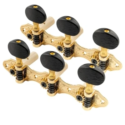 Abbildung von Musiclily Pro 3L3R Baker Style Klassische Gitarre Mechaniken Stimmwirbel Tuning Pegs Machine Heads Set für Klassikgitarre, Nickel