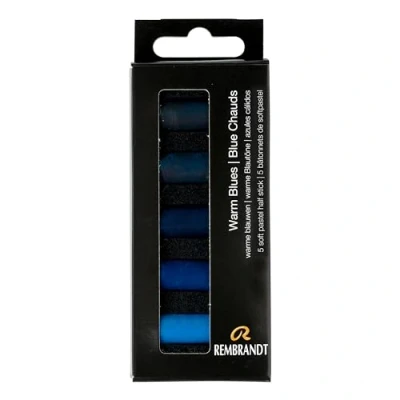 Abbildung von Rembrandt Soft pastel set Warm Blues 5 half pastels