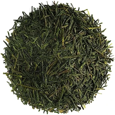 Abbildung von Sencha Bio Grüner Tee Japan Artisan Farm Sen Ca Cha Grüntee Blätter Senchatee Gruene Grüne Senscha Senca