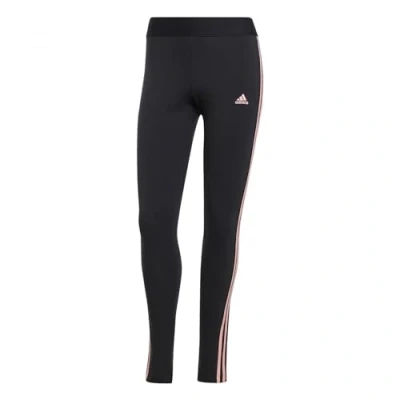 Abbildung von adidas Sportswear Essentials Stripes Leggings Tights, Damen, Größe: Small, Black/semi pink spark