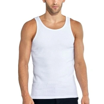 Abbildung von Bread &amp; Boxers 2PACK TANK Ribbed Unterhemd/shirt, Herren, Größe: Small, White