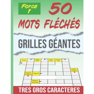 Abbildung von Mots Fléchés Adultes Niveau 1: TRES GROS CARACTERES 50 Grilles Stimulant, amusant et anti stress. Idée cadeau original.