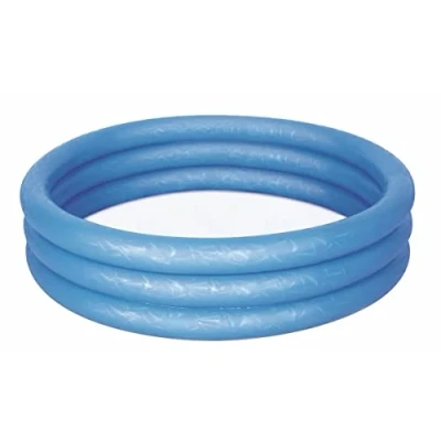 Abbildung von Bestway Planschbecken Kinderpool Pool 3 Ring Embossing (102 x 102 25 cm (Blau))