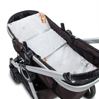 Abbildung von Totsy Baby Kinderwagen Sitzauflage Kinderwagendecke Winter 75x60 cm mit Kissen Outdoor Teddybären