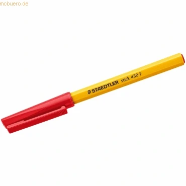 Abbildung von Staedtler Stick 430 Kugelschreiber feine Spitze Orange, Rouge