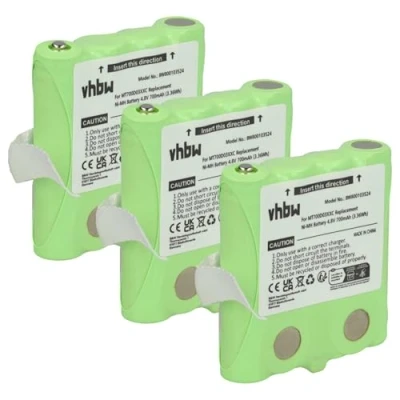 Abbildung von vhbw 3X Akku kompatibel mit DeTeWe Outdoor PMR 8000, Simvalley WT 100 Funkgerät, Walkie Talkie (700 mAh, 4,8 V, NiMH) Ersatz für PX 175 675