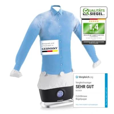 Abbildung von CLEANmaxx Bügelsystem PRO STEAM, 1800 W, schnell faltenfreie Kleidung ohne Bügeleisen Bügelbrett für Hemden etc