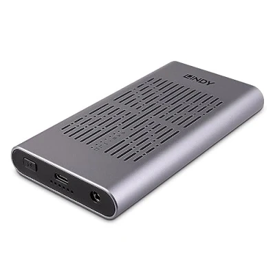 Abbildung von Lindy USB 3.2 Gen 2x2 Dual M.2 NVMe SSD Gehäuse mit Klonfunktion