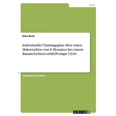 Abbildung von Individueller Trainingsplan über einen Makrozyklus von 6 Monaten bei einem Bandscheibenvorfall/Prolaps L5/S1
