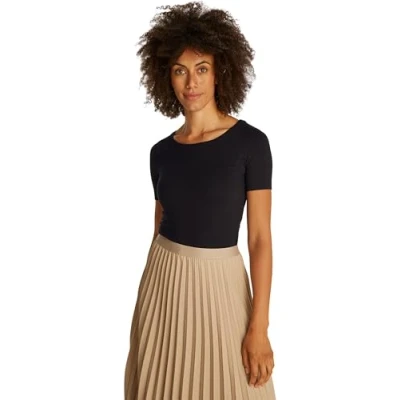 Abbildung von Tommy Hilfiger SLIM Tshirt basic, Damen, Größe: XXL, Black