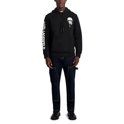 Abbildung von Karl LAGERFELD Herren Character Hoodie Kapuzenpullover, Schwarz, Small
