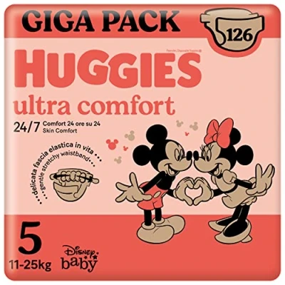 Abbildung von Huggies Ultra Comfort, Windeln Größe 5 (11 25 kg), Disney Design, Vorratspackung, 126 Stück
