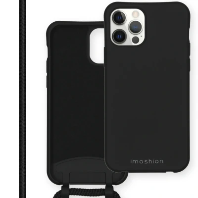 Abbildung von Apple iPhone 12 Hülle Silikon iMoshion Soft Case/Backcover Handyhülle Schwarz