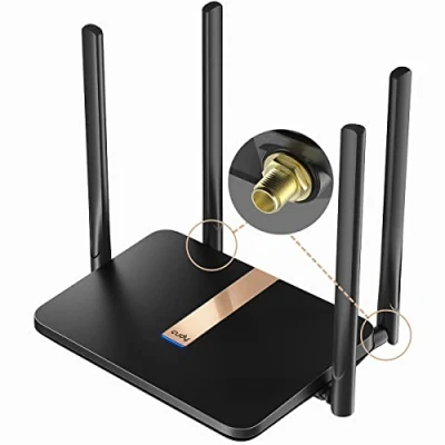 Abbildung von Cudy AC1200 entsperrter 4G LTE Modem Router mit SIM Kartensteckplatz, 1200 Mbit/s Mesh WLAN, austauschbaren Mobilfunkantennen, SMA, DDNS, VPN, Cloudflare, LT500D austauschbarer Antenne