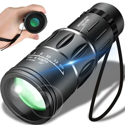 Abbildung von Retoo Monokular für Erwachsene 16X52 wasserdichte Monocular Compact Scope Bifokales optisches Teleskop Vogelbeobachtung Jagd Shooting Reise Camping