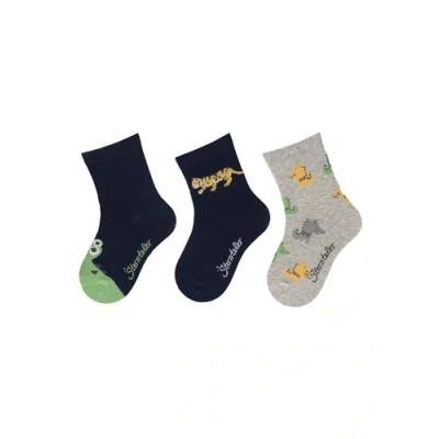 Abbildung von Sterntaler Socken 3er Pack Krokodil, Tiger und Drachen Babysocken für Jungen mit Motiven Babys im Set marine, 22
