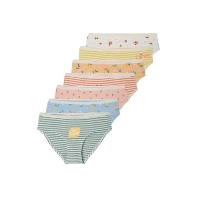 Abbildung von Vertbaudet 7ERPACK Slip für Kinder, Größe: 128, Koralle