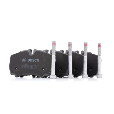 Abbildung von BOSCH 0 986 424 750 Bremsbelagsatz Low Metallic mit Anti Quietsch Blech, Schrauben Zubehör IVECO: Daily 4 Kasten/Kombi, 6 Kastenwagen