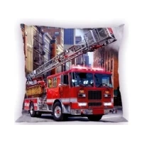 Abbildung von Faro Dekokissen Feuerwehr Kissen Kuschelkissen Feuerwehrauto 40 x cm