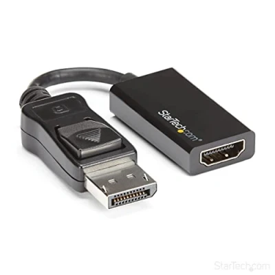 Abbildung von StarTech.com DisplayPort auf HDMI Adapter 4K 60Hz Aktives DP 1.4 2.0 Video Konverter Monitor/Fernsehgerät/Display Adapter/Dongle Einrastende Stecker (DP2HD4K60S)