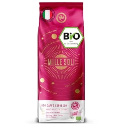 Abbildung von MilleSoli Bio Espresso Bohnen geröstet In Sizilien Premium Kaffeebohnen 1kg 100% Arabica &amp; Robusta Traditionelle Dreifachröstung Handarbeit