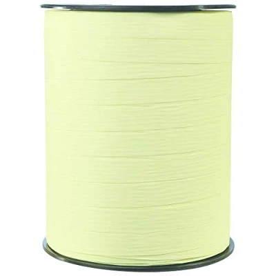 Abbildung von Clairefontaine 601502C Spule Geschenkband matt (250 m x 10 mm, ideal für Bastelprojekte und Geschenke) 1 Stück elfenbein