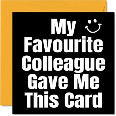 Abbildung von Lustige Geburtstagskarten für Arbeitskollegen My Favorite Colleague Witz Happy Karte Kollegen von Freund, Banterabschiedsgeschenke, 145 mm x Humor Freundschaft Grußkarten Geschenk