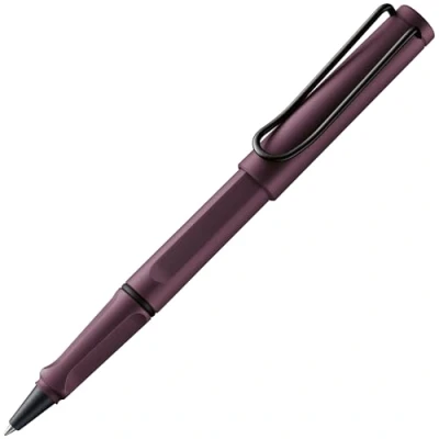 Abbildung von Lamy safari scarlet Tintenroller zeitlos klassicher Stift mit ergonomischem Griff &amp; Strichbreite M Gehäuse aus robustem ASA Kunststoff Tintenrollermine 63 in schwarz