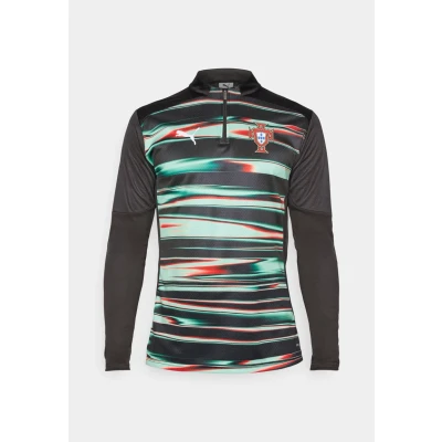 Abbildung von Puma Portugal FPF Prematch 1/4 Ziptop Nationalmannschaft, Herren, Größe: XXL, Black/white