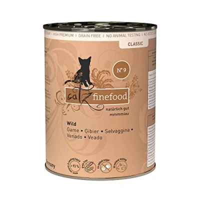 Abbildung von catz finefood N 9 Wild Feinkost Katzenfutter nass, verfeinert mit Kartoffel &amp; Preiselbeere, 6 x 400g Dosen