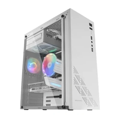 Abbildung von Mars Gaming MC100W, ATX Gehäuse, 1 FRGB Lüfter, Grilles + Window, WeißMars Weiß