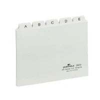 Abbildung von DURABLE Karteikarten 25 tlg. Register A6 quer 5/5 Teilung A Z weiß, Tabbreite 2,5cm, Teilung, geprägt (25 tlg), DIN