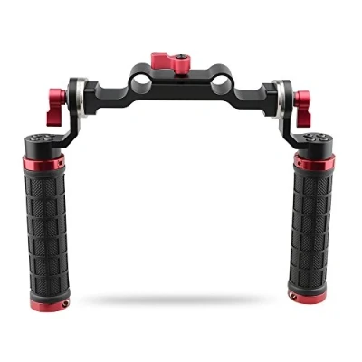 Abbildung von CAMVATE Weiches Gummi Grip 15 mm Rod Shoulder Mount Rig mit Rosette Standered Zubehör für DSLR