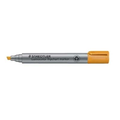 Abbildung von STAEDTLER 356 B 4 Lumocolor Flipchartmarker Keilspitze, 2 oder 5 mm, 10 Stück, orange