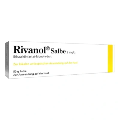 Abbildung von Rivanol Salbe 50g zur antiseptischen Anwendung auf der Haut