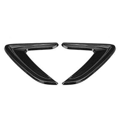 Abbildung von Qiilu Seitliche Belüftungsabdeckung, Auto Seitenbelüftung Abdeckung Trim Fender Aufkleber für 3er F30 2012 2016(Kohlenstoff Muster)