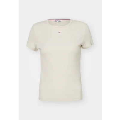 Abbildung von Tommy Jeans SLIM Essential Tshirt basic, Damen, Größe: 32, Newsprint
