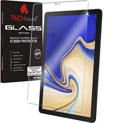 Abbildung von TECHGEAR Matt Schutzfolie kompatibel mit Samsung Galaxy Tab S4 10,5 (SM T830 Serie) MATTE Blendschutz Auflage, Original gehärtetes Glas Displayschutzfolie