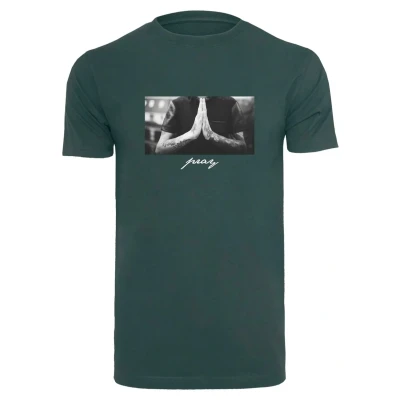 Abbildung von Mister Tee PRAY Tshirt print, Herren, Größe: Medium, Bottlegreen