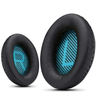Abbildung von Krone Kalpasmos Bose QC Replacement Ear Pads for Quietcomfort QC15/QC25/QC35/Ae2/Ae2i/Ae2w Headphones Cushions Headset Covers Foam Earpads Repair Part Protein Leather Memory Mats(Black)