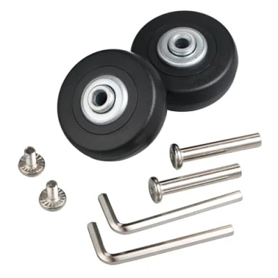 Abbildung von 2Sets 50x18mm Gepäck Koffer Ersatzräder Ersatz Wheels mit Achsen Schraubenschlüssel Reparatur