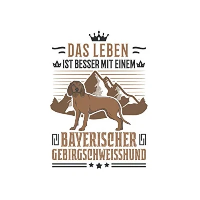 Abbildung von BGS Hund Notizbuch: Bayerischer Gebirgsschweisshund Jagdhund Spruch / 6x9 Zoll 120 karierte Seiten